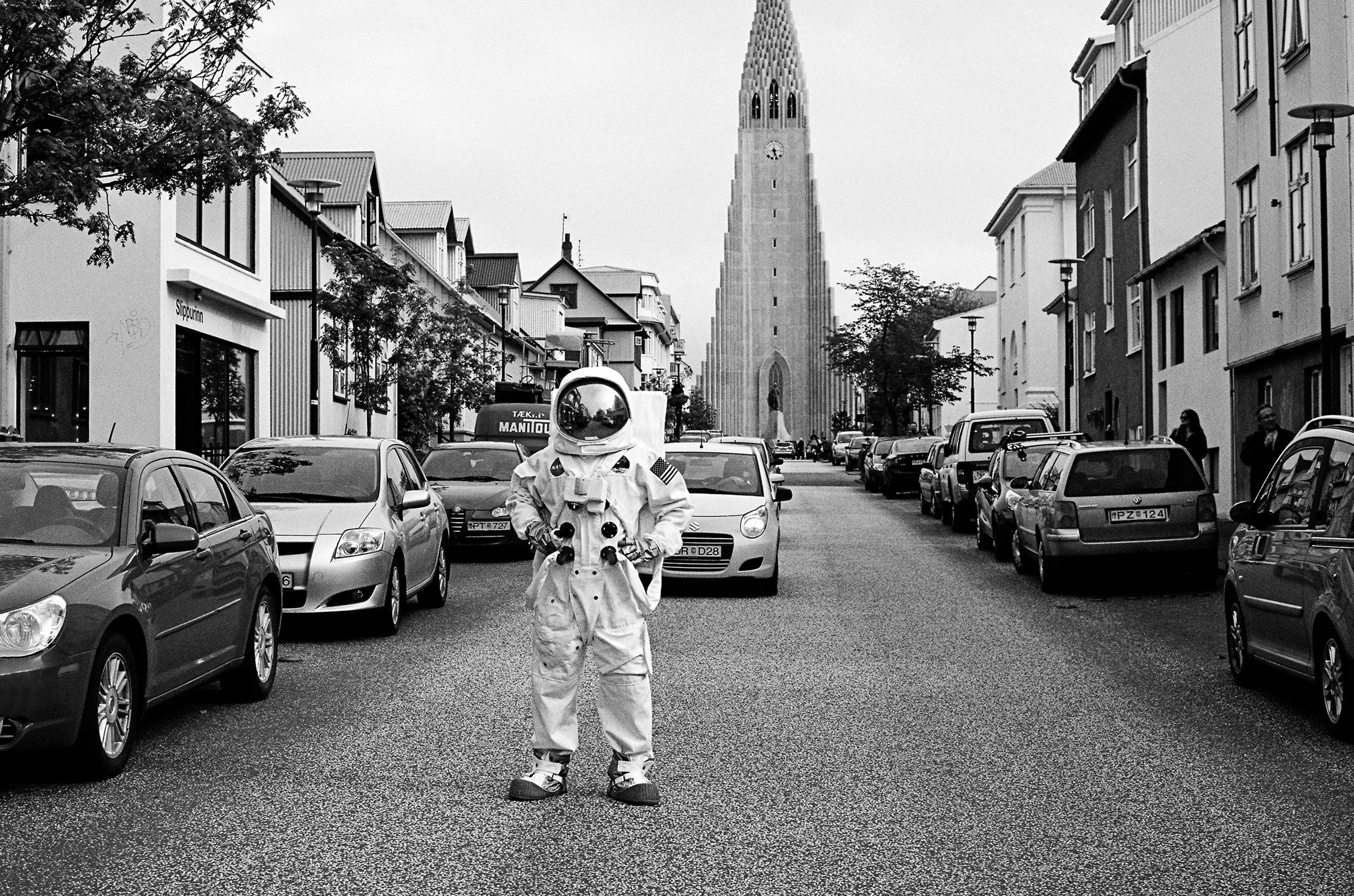 Astronaut in B&W