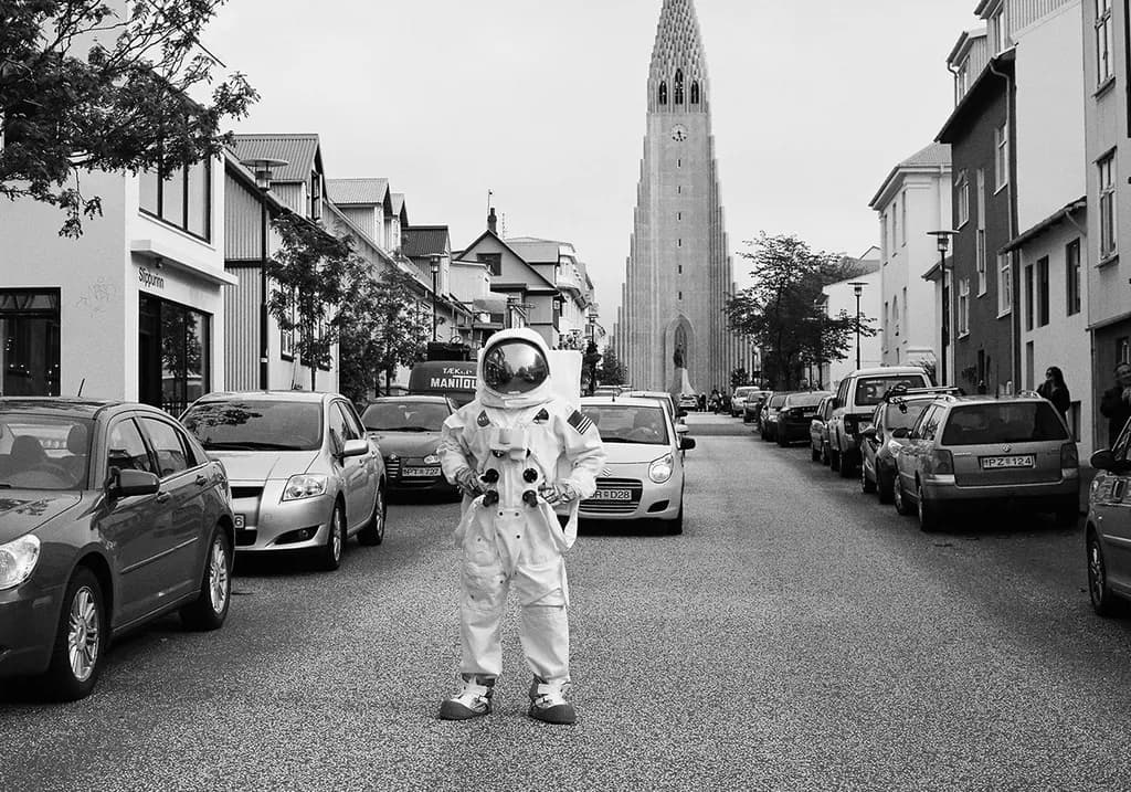 Astronaut in B&W